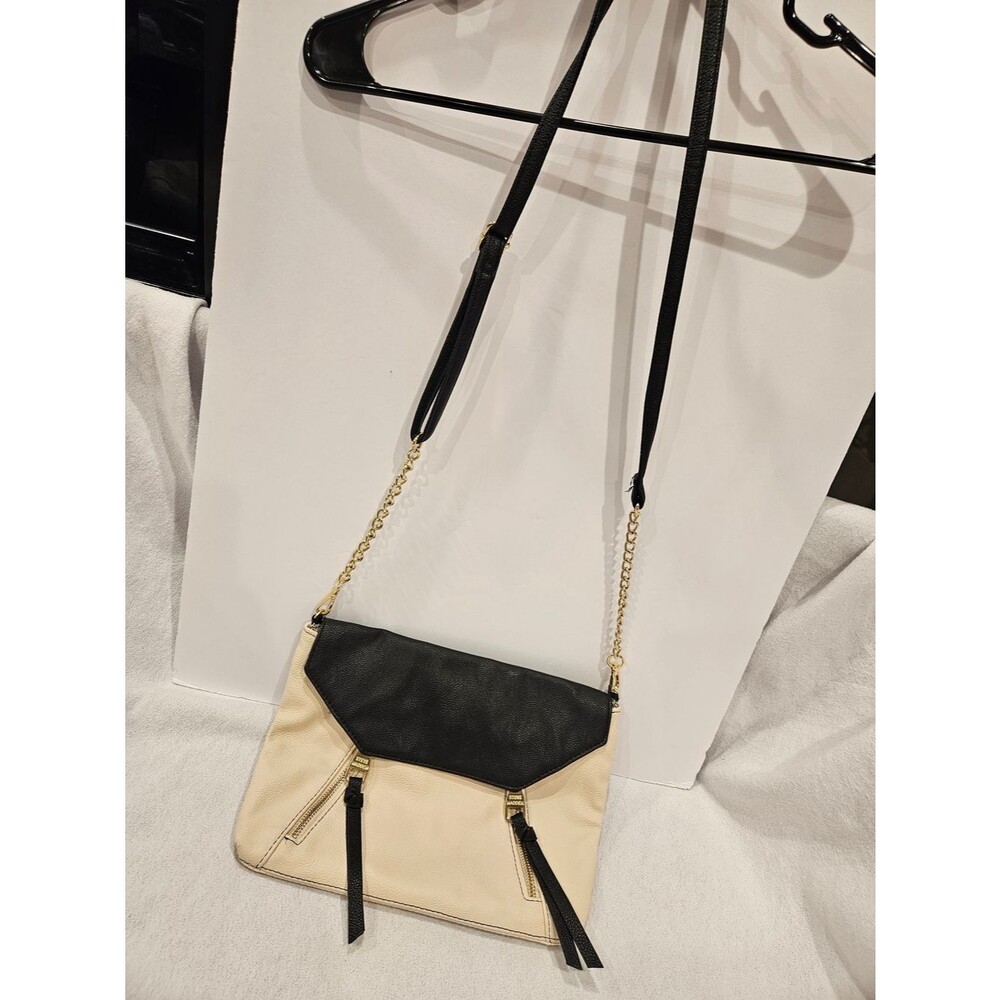 Steve Madden Black and Cream Two-Tone Crossbody Bag Gold Hardware Purse